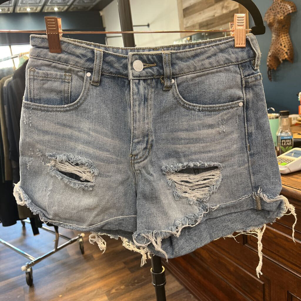PACSUNMR DISTRESSED MOM SHORTS