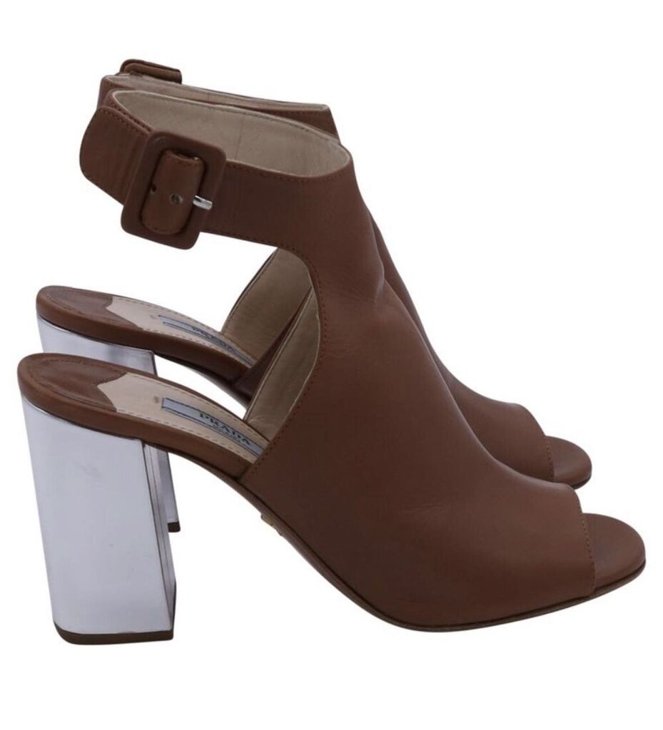 PRADA OPEN TOE ANKLE WRAP BOOTIE