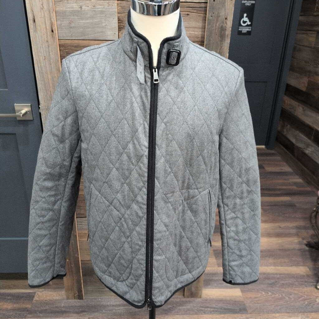 Burberry Men’s Wool Zip‑Up Coat – Hip Length