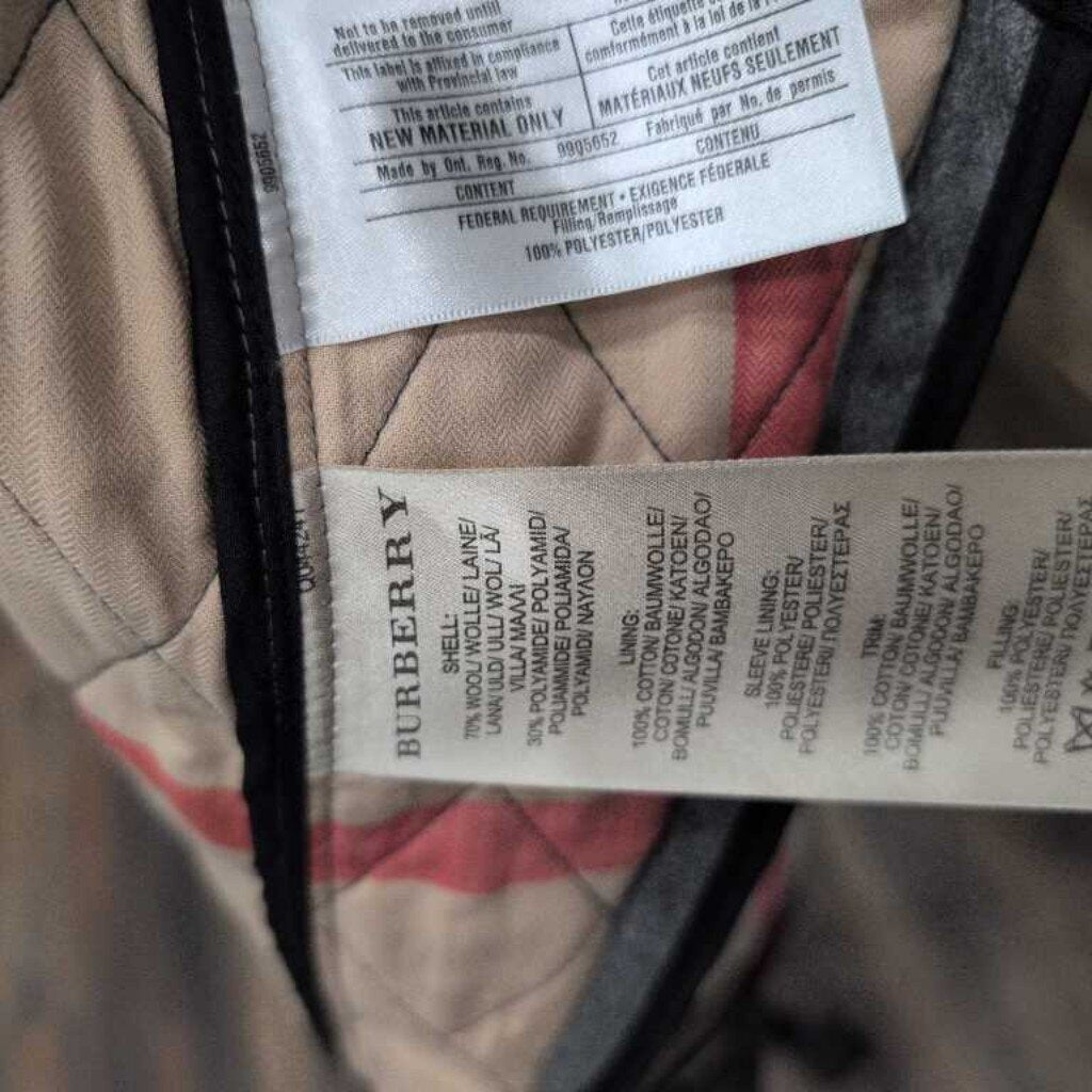 Burberry Men’s Wool Zip‑Up Coat – Hip Length