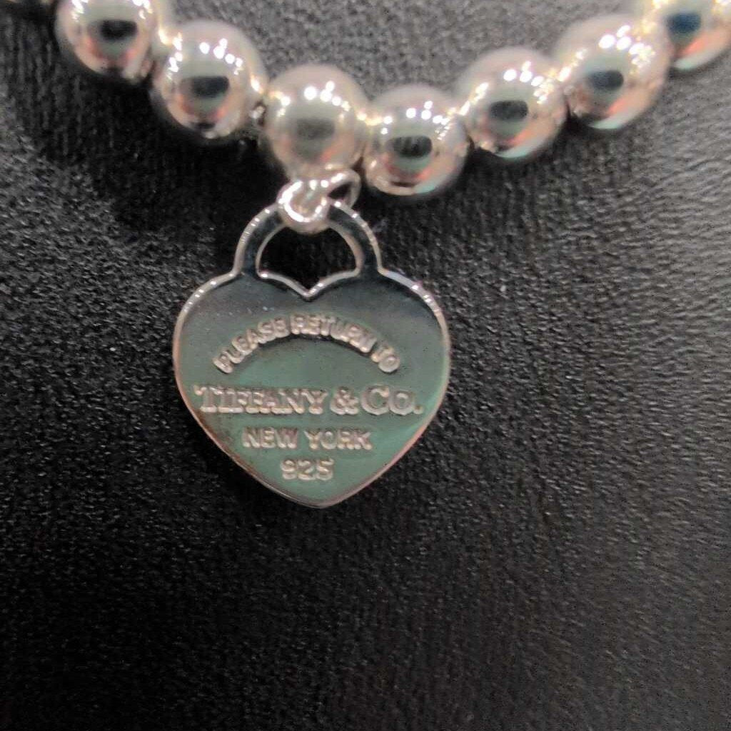 RTT BLUE HEART TAG BEAD NECKLACE