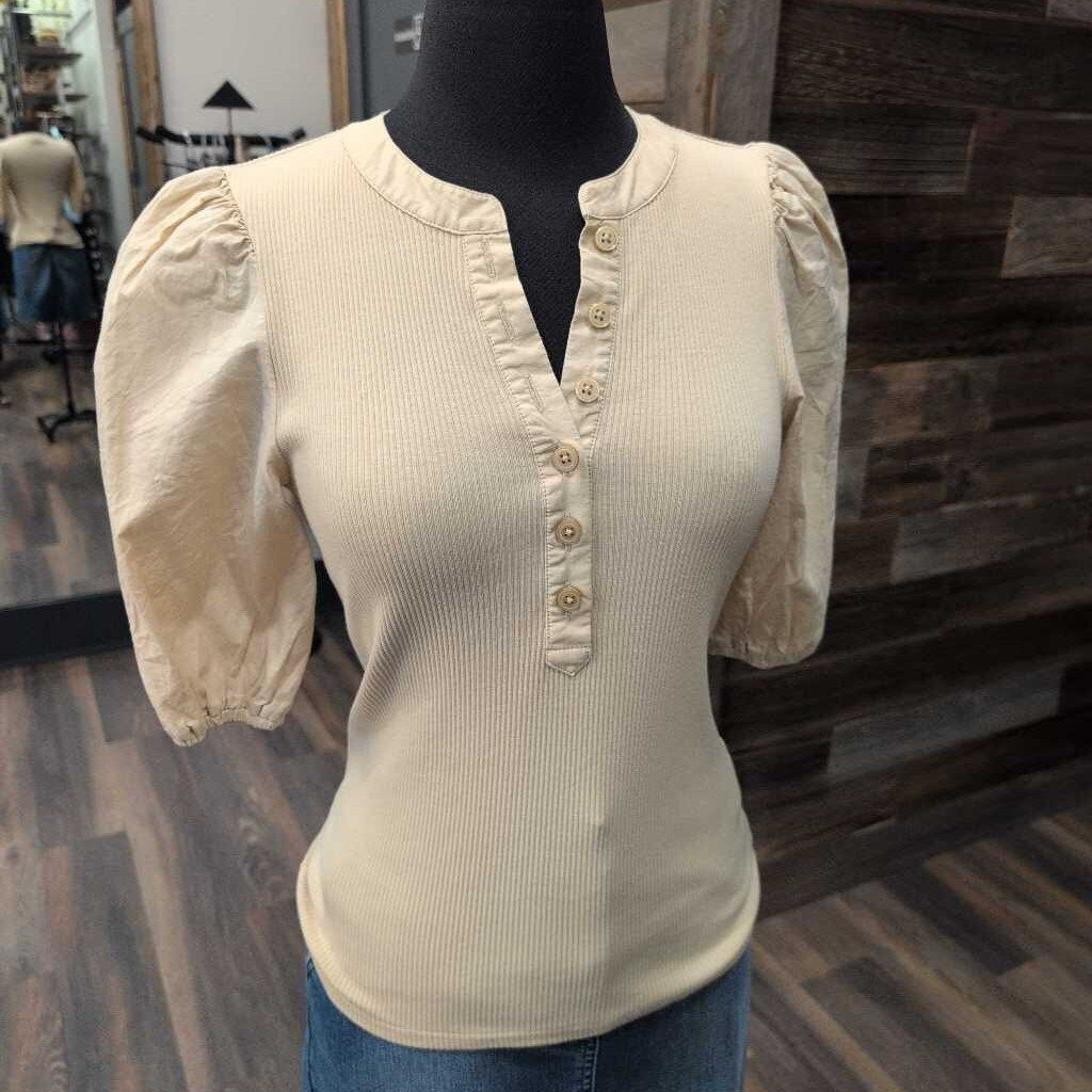 J.CREW PUFF SLEEVE HENLEY