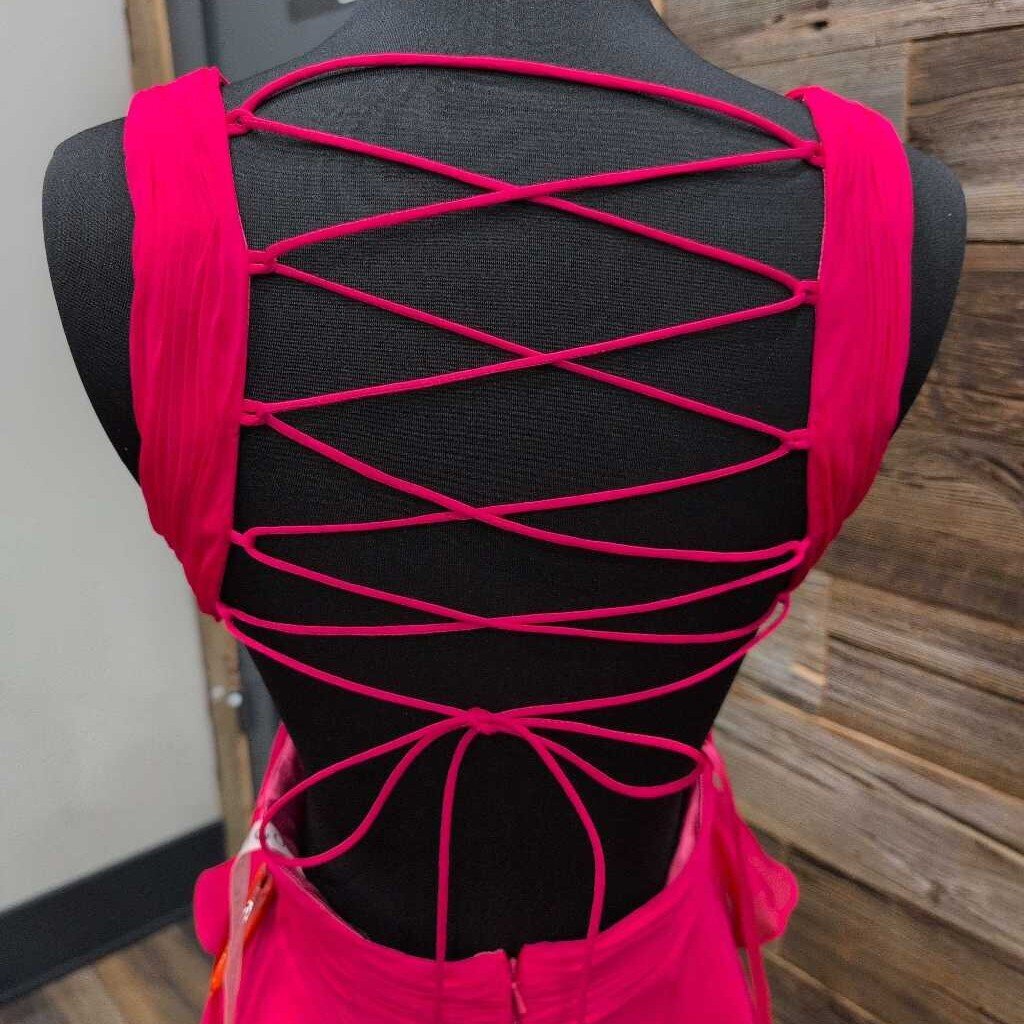 MINI FRONT, LONG BACK LACE BACK