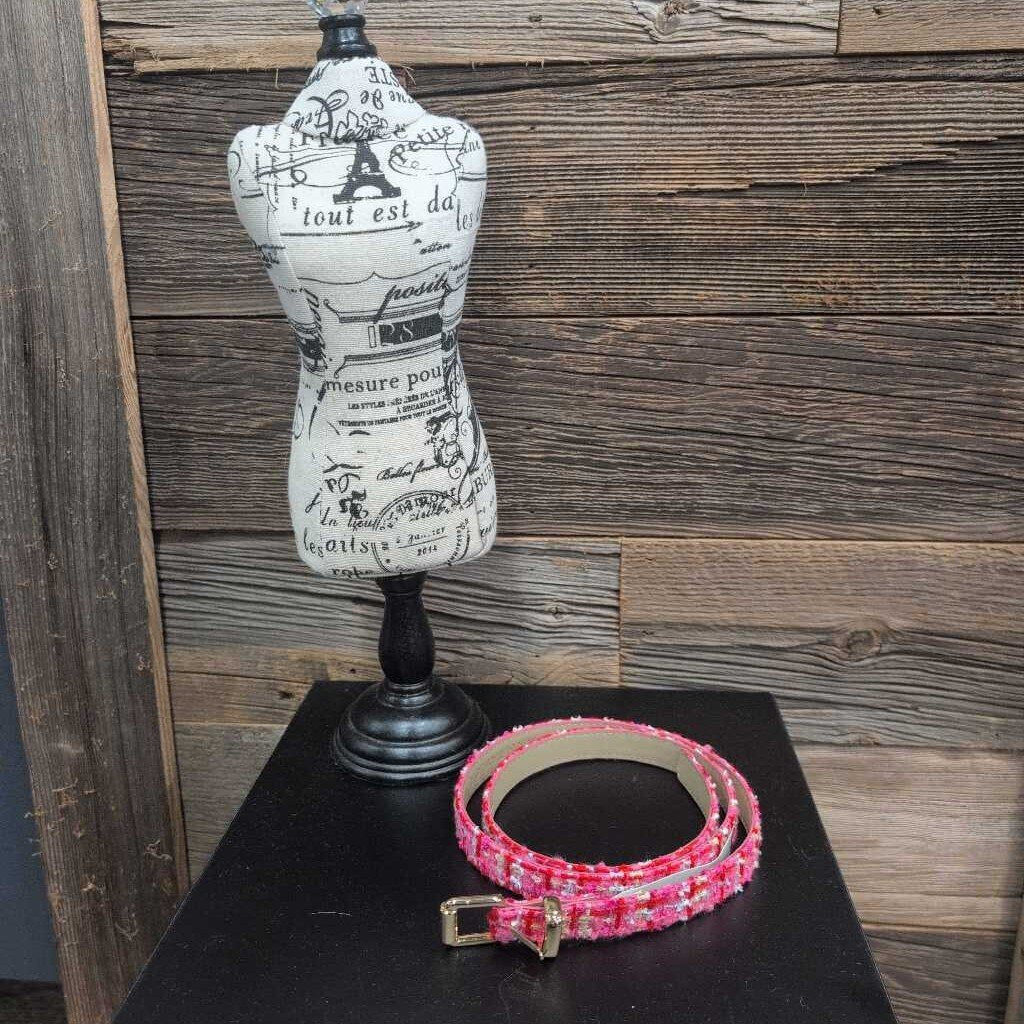 TWEED GOLD BUCKLE BELT