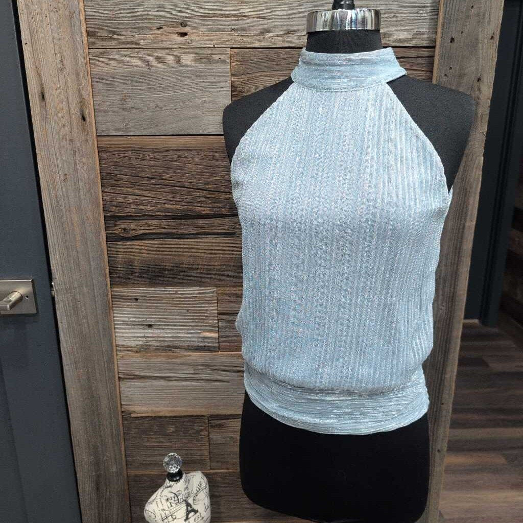 SL HALTER NECK METALLIC