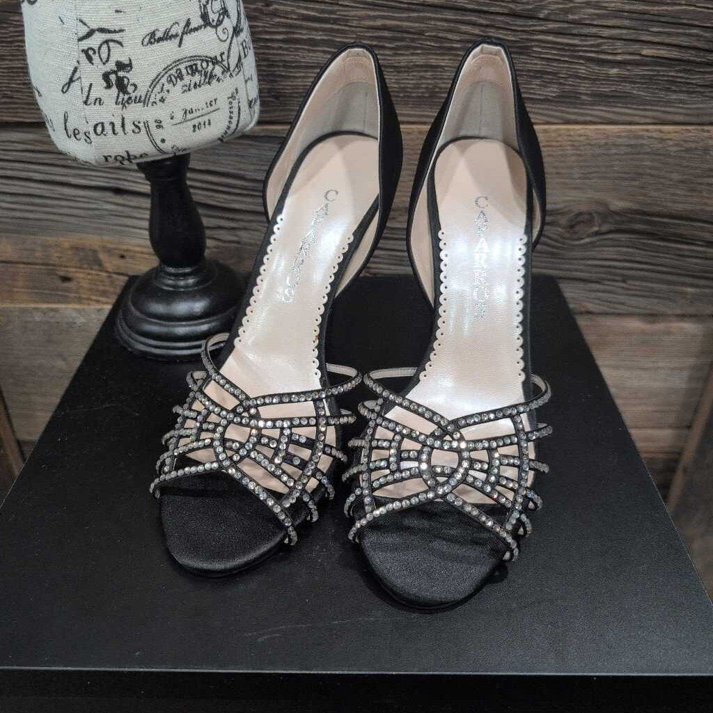 CAPARROS RHINESTONE STRAPPY OPEN-TOE