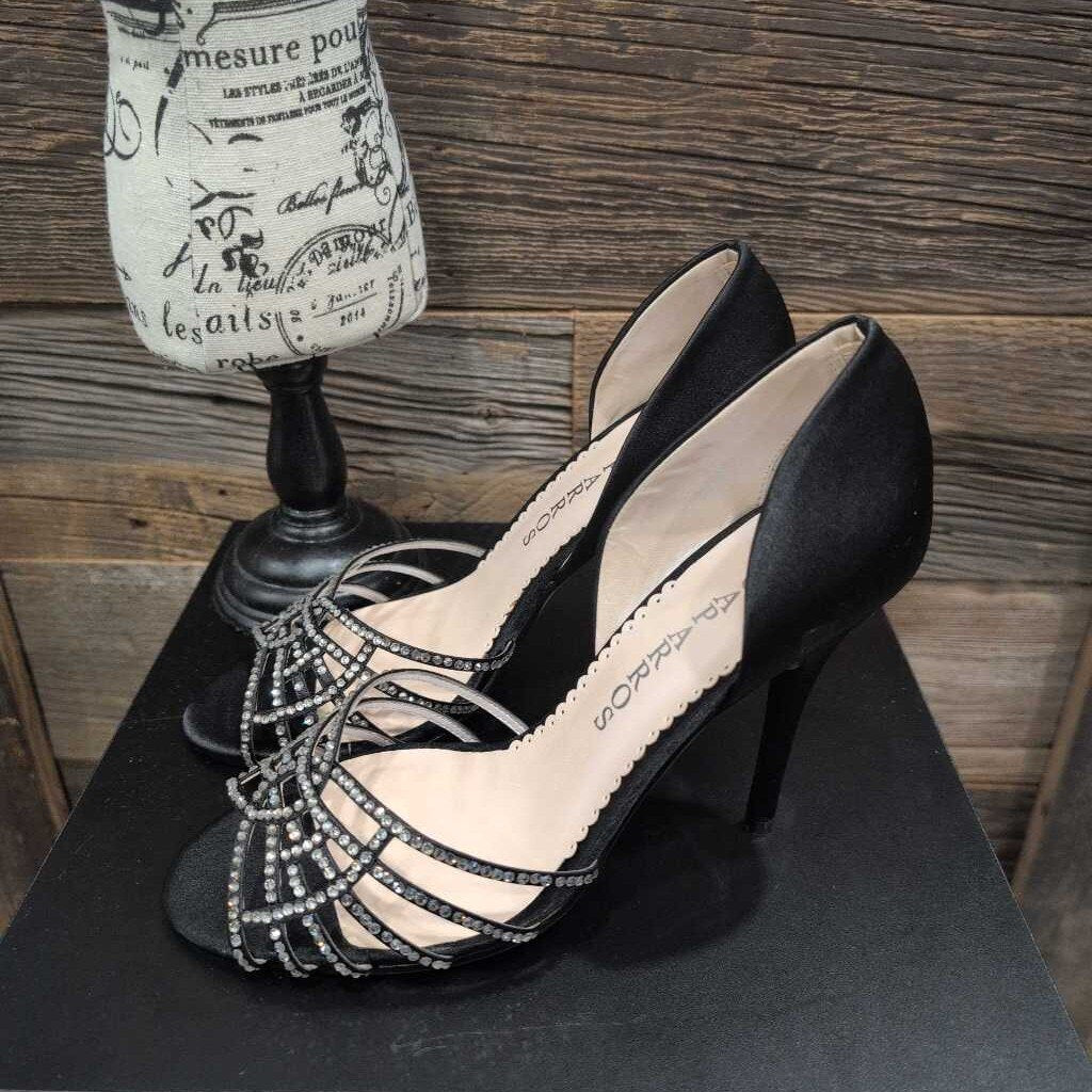 CAPARROS RHINESTONE STRAPPY OPEN-TOE