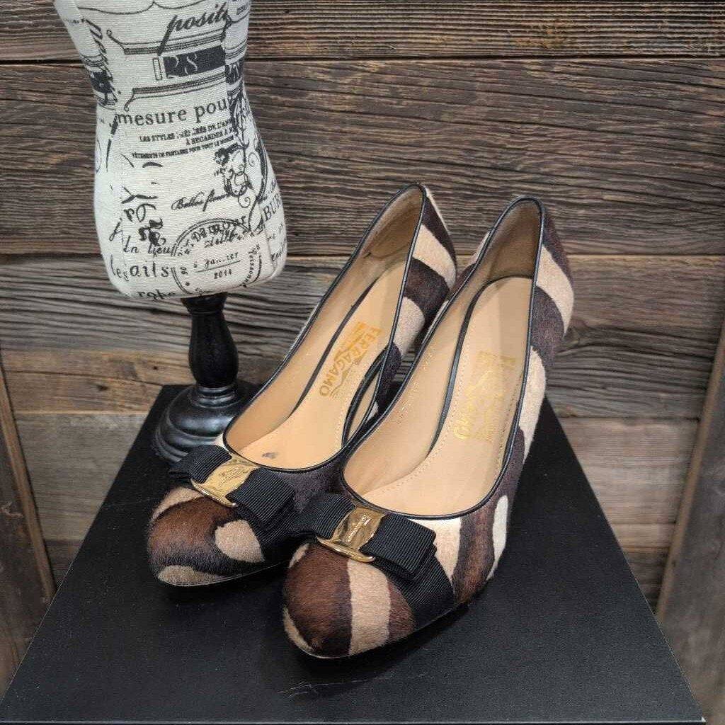 FERRAGAMO VARA ANIMAL PRINT CALF HAIR