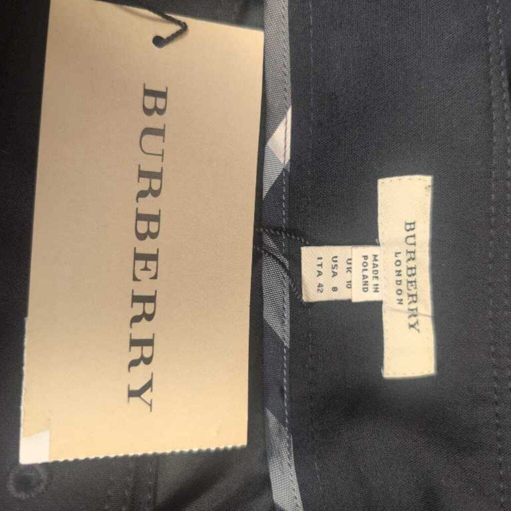 BURBERRY VIRGIN WOOL PLEATED SKIRT W/BELT