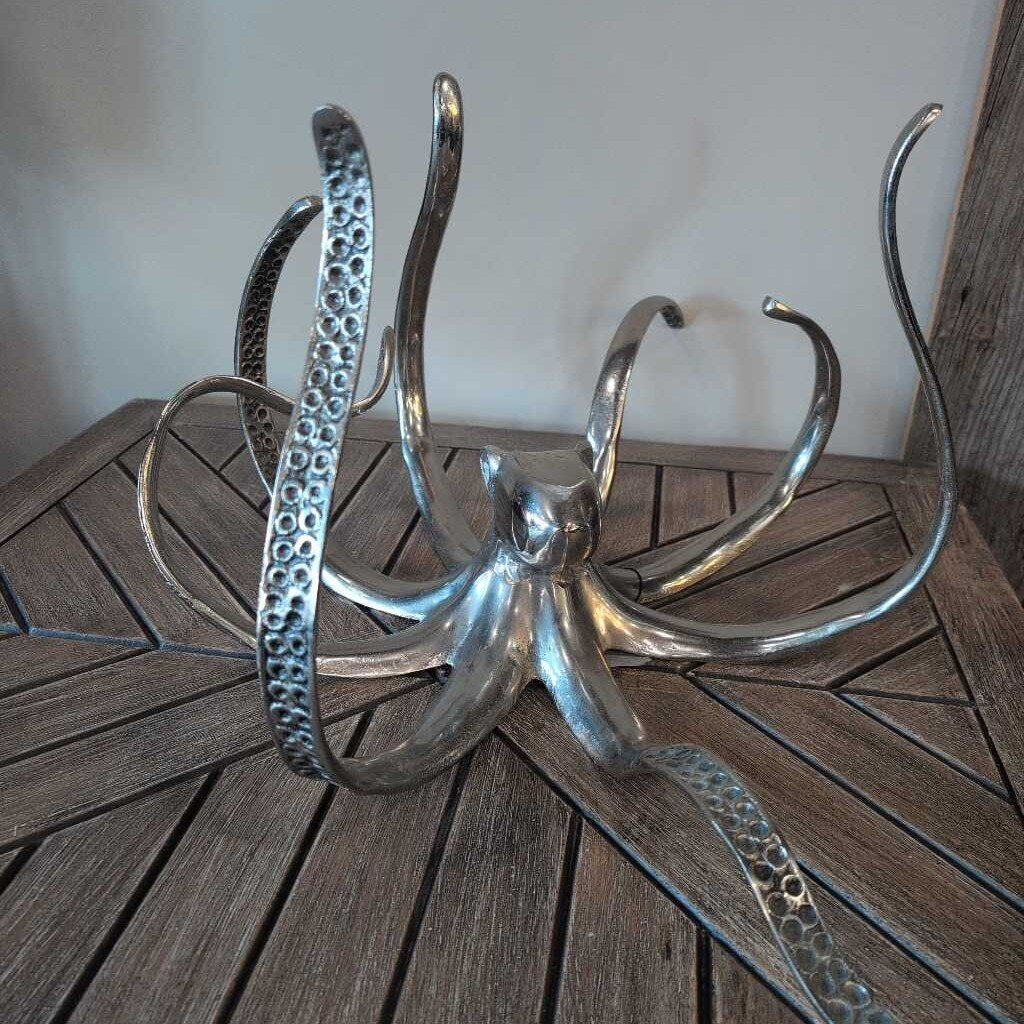 PEWTER OCTOPUS PUNCH BOWL