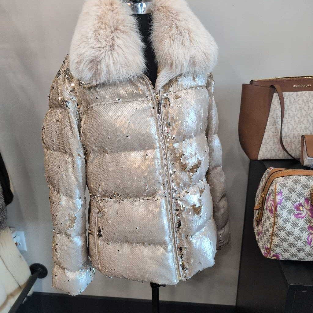 GORSKI SEQUIN & FOX FUR JACKET