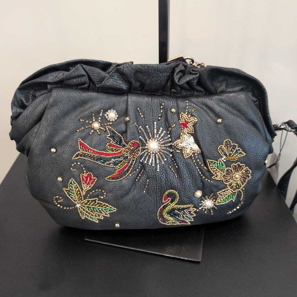 Mary Frances Whimsy Leather Embroidered Handbag