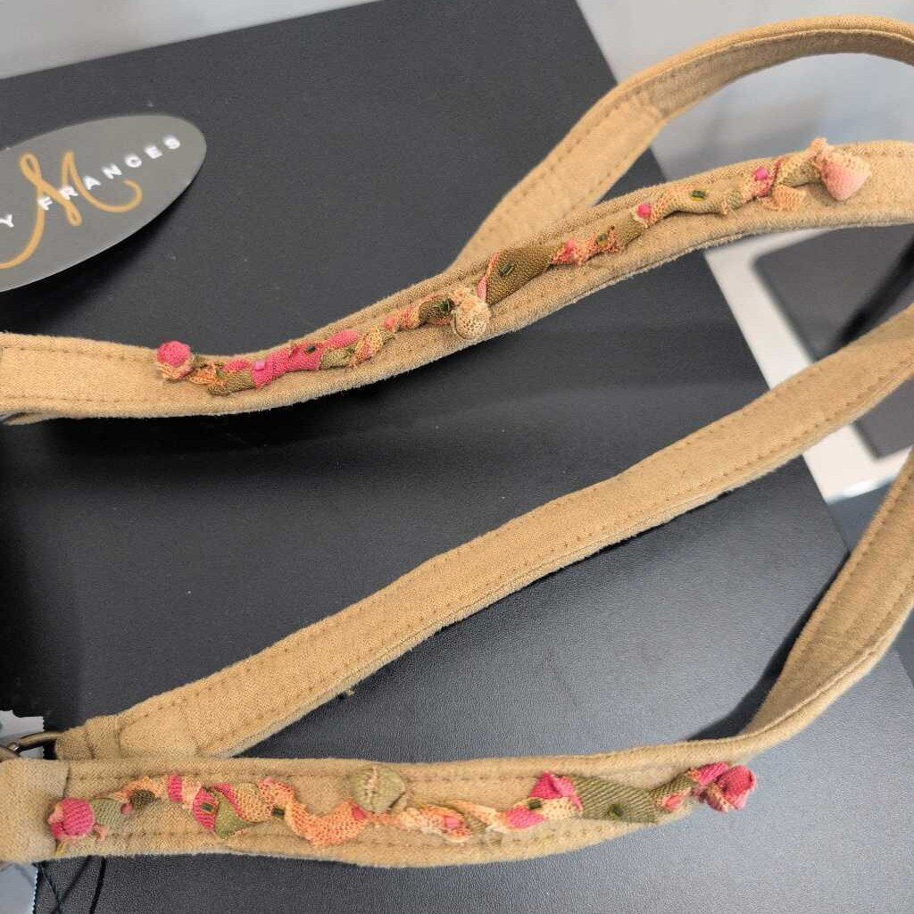NWT MARY FRANCES RUCHED FLORAL BAG (#1021)