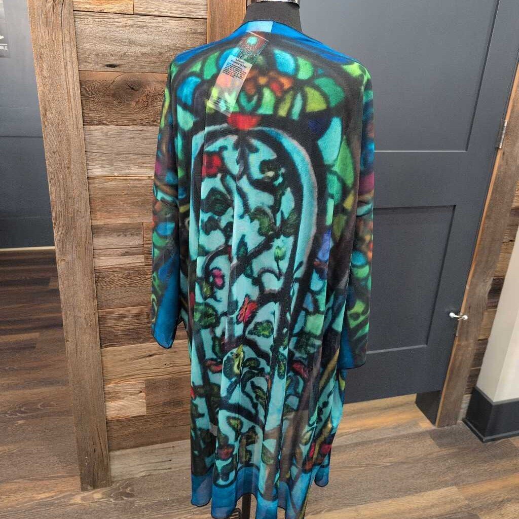 CREATIVE DRESSING - ELANI KIMONO - BLUE WINDOW