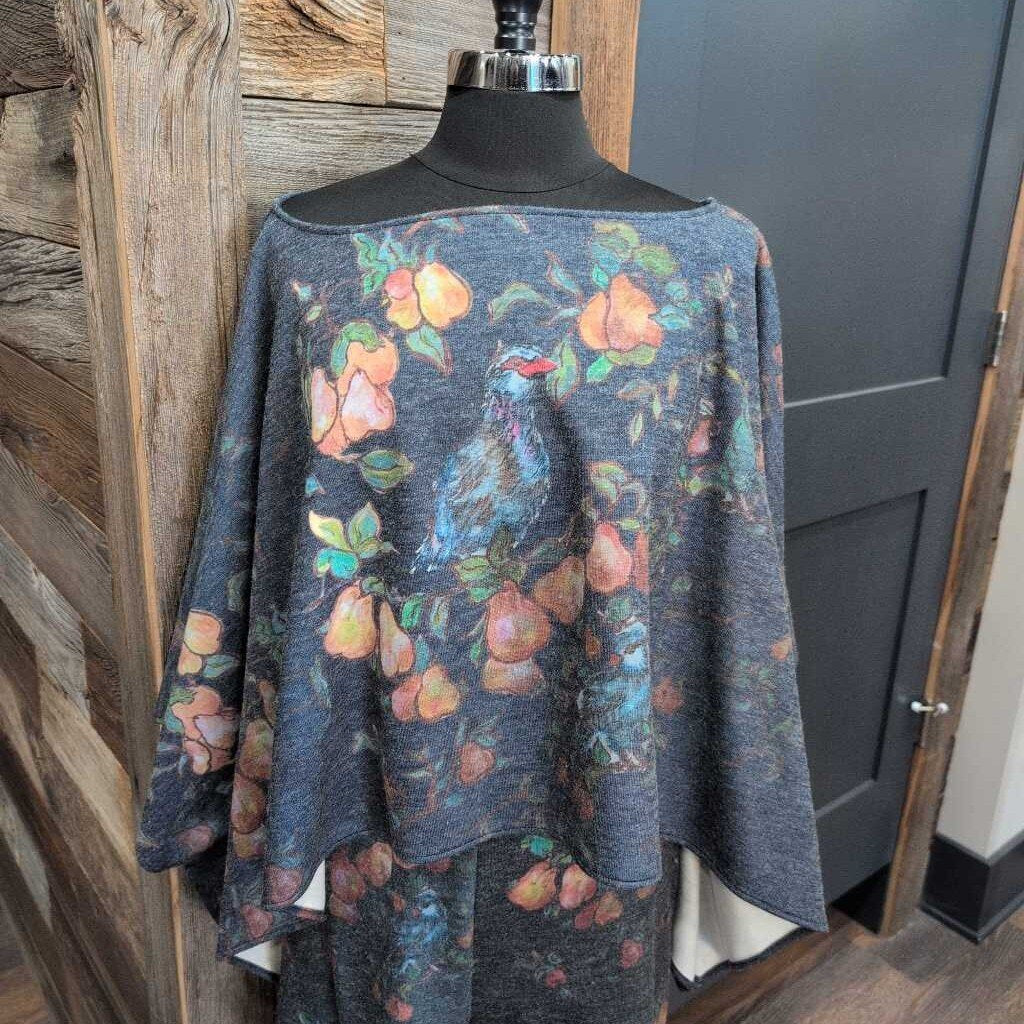 CREATIVE DRESSING - PONCHO - PARTRIDGE I - PLUM