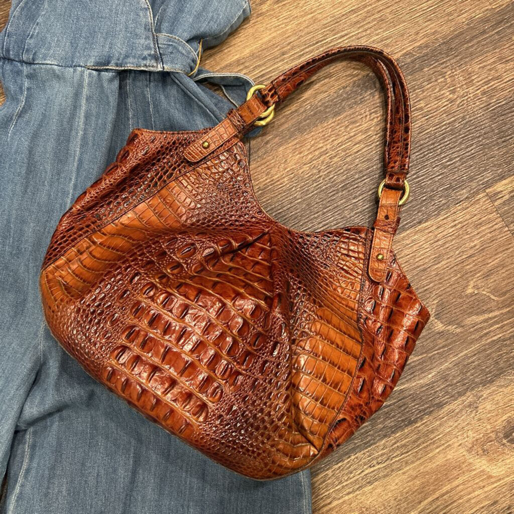 BRAHMIN CROCODILE SHOULDER BAG