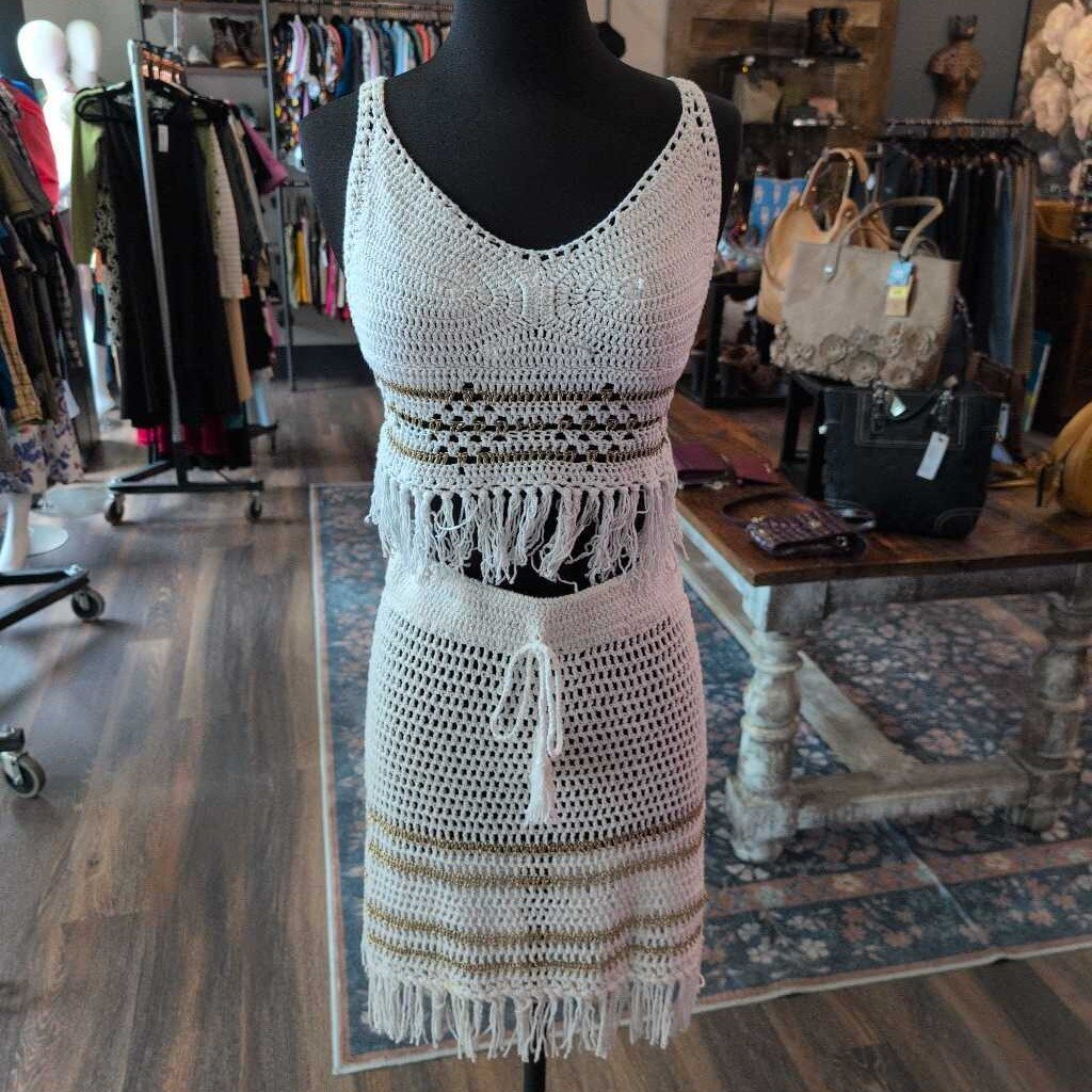 QUIET STORM CROCHET SKIRT + TANK