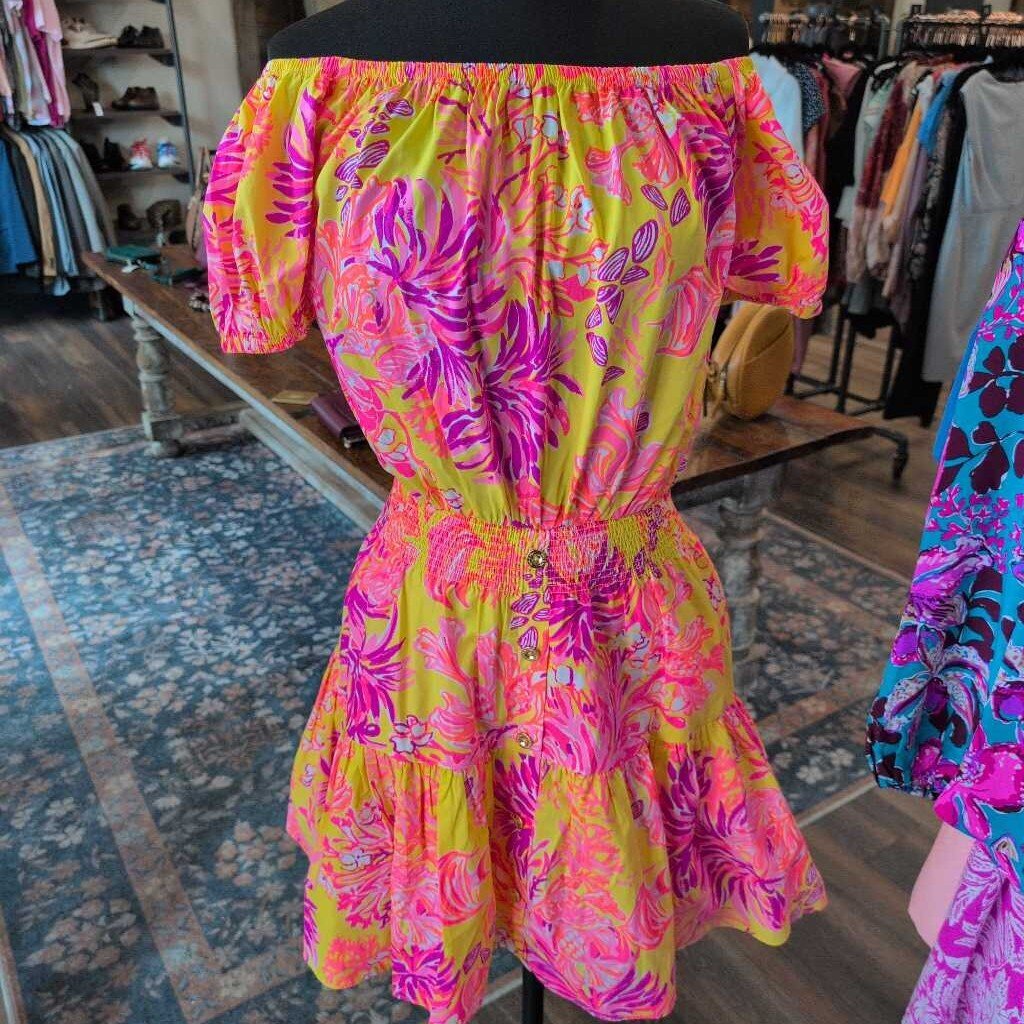 LILLY PULTIZER ELASTIC OFF SHOULDER SUN DRESS