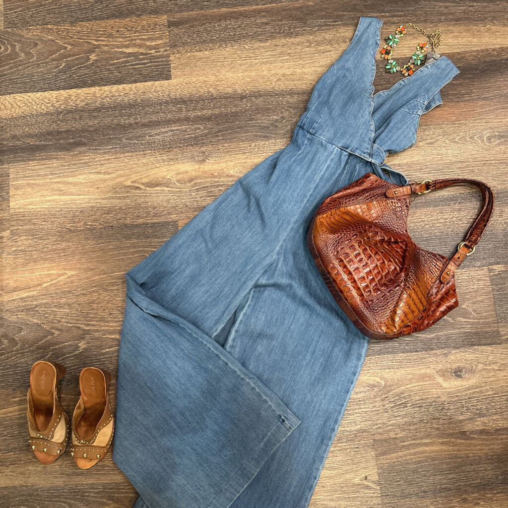 PILCRO DENIM JUMPSUIT
