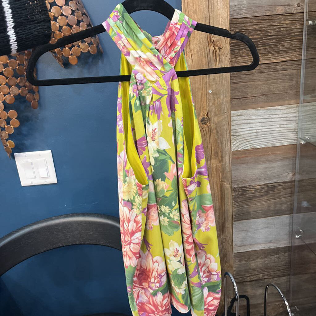 EXPRESS CROSSOVER HALTER FLORAL