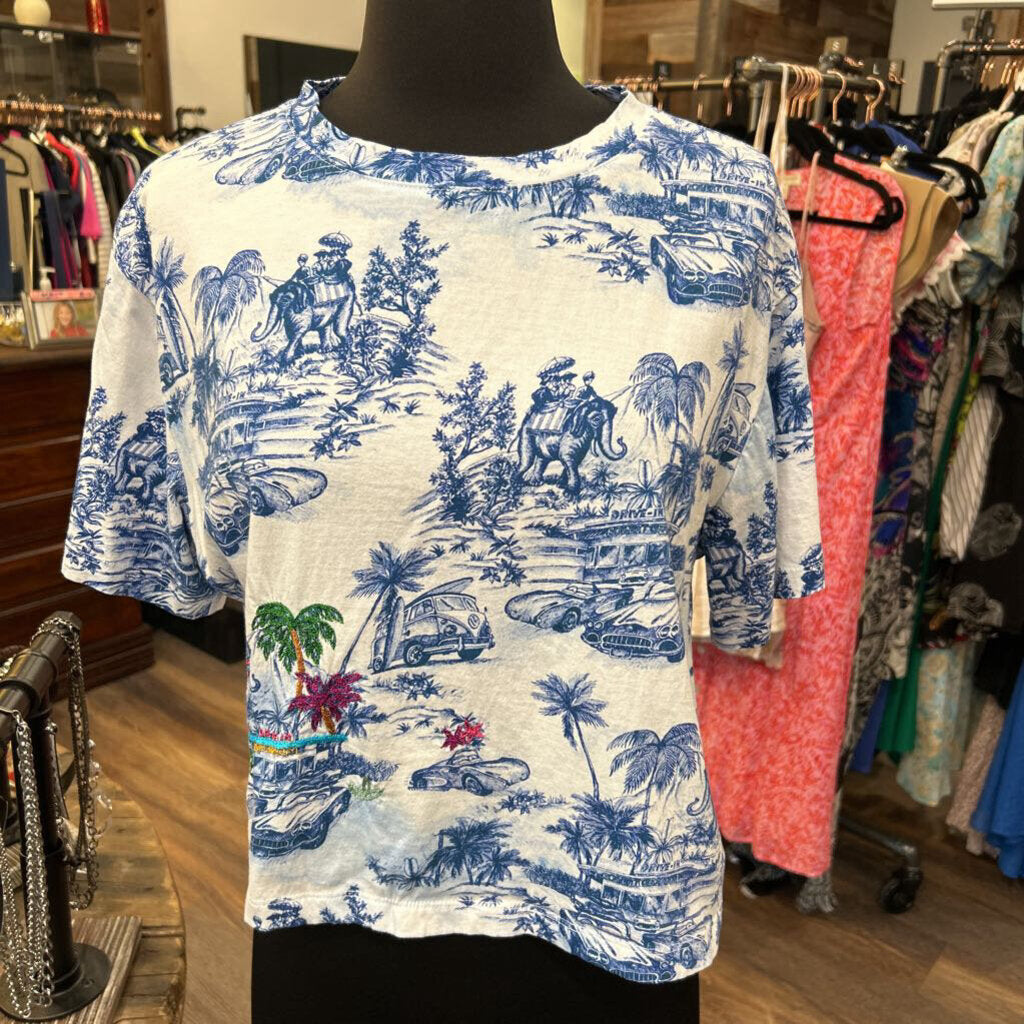 ROBERT GRAHAM DINER CROPPED TEE