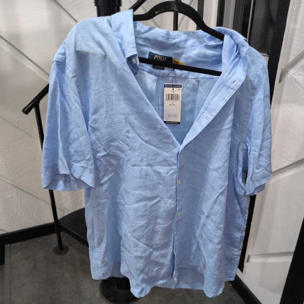 CARLA ROCKMORE SS 1/2 BUTTON BLOUSE