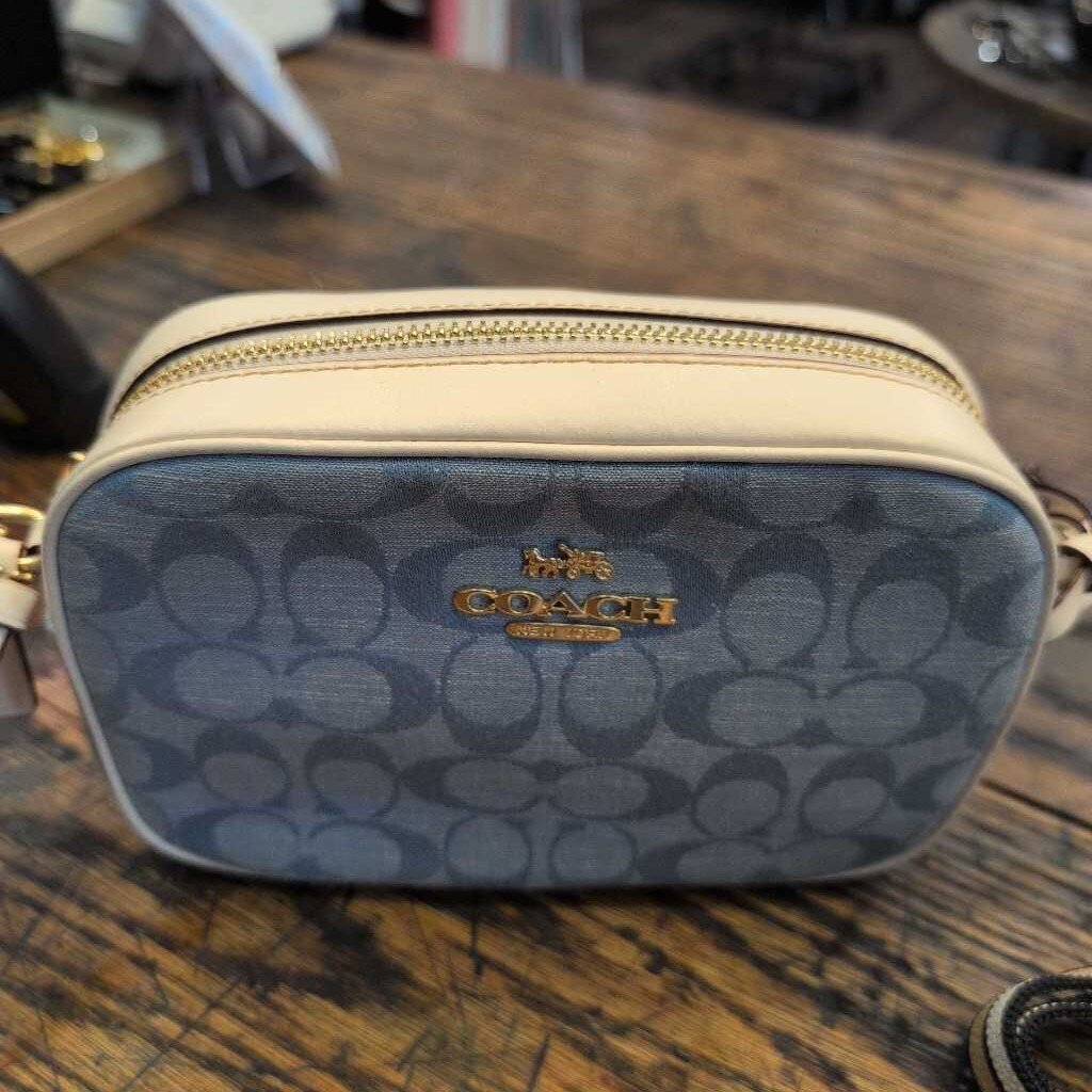 COACH MONOGRAM WITH LEATHER TRIM
