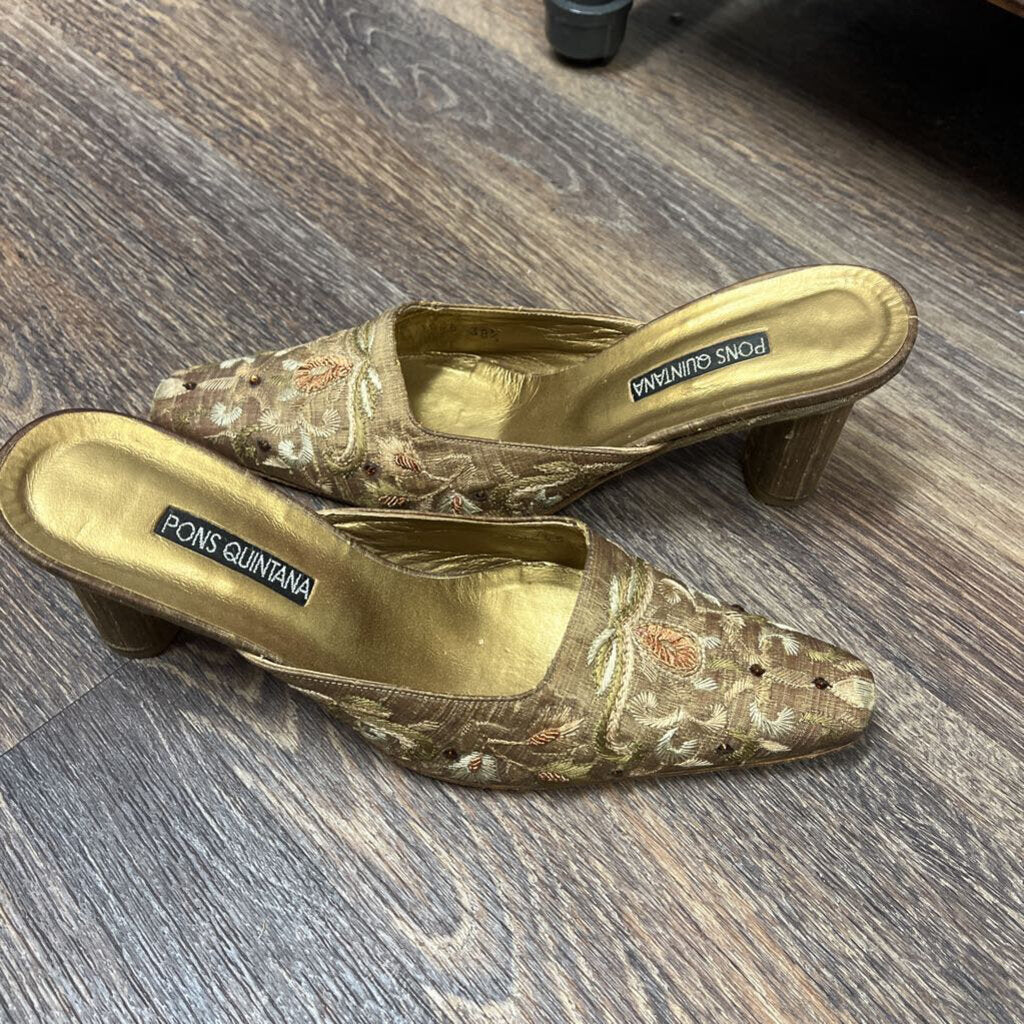 PONS QUINTANA EMBROIDERED MULES