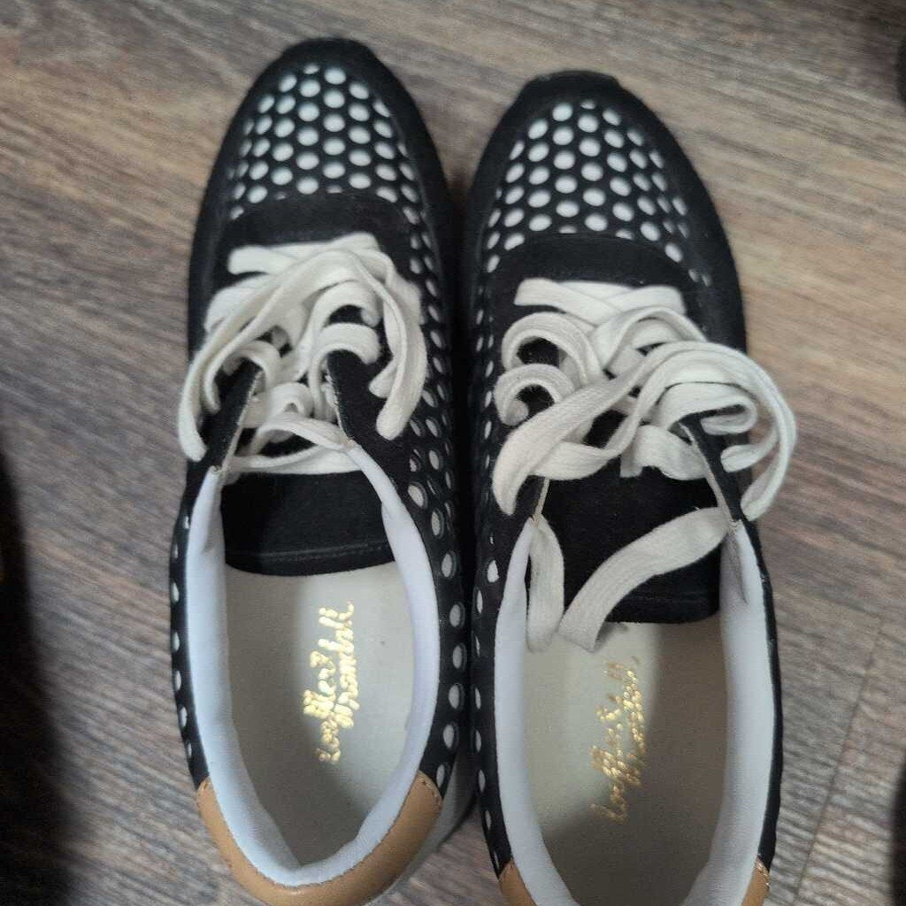 LOEFFLER RANDALL LEATHER AND SUEDE SNEAKER