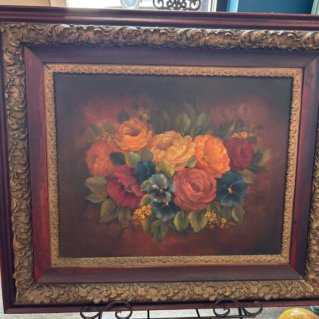 NANCY DIANA GORR FRAMED OIL ON CANVAS 18X24
