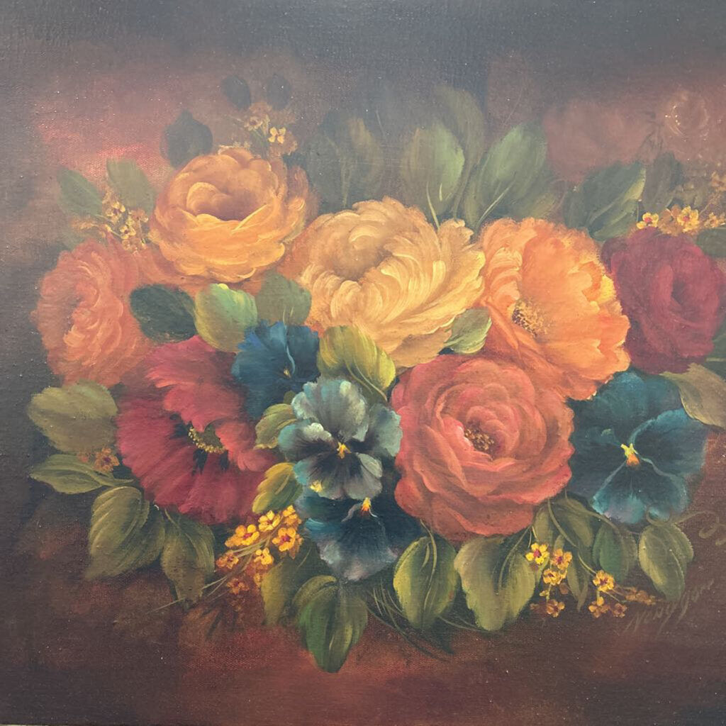 NANCY DIANA GORR FRAMED OIL ON CANVAS 18X24
