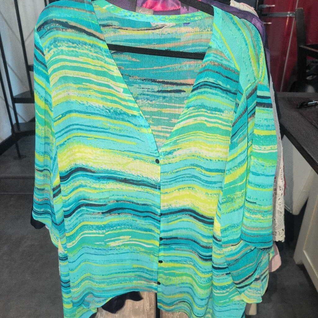 SHEER V NECK WRAP
