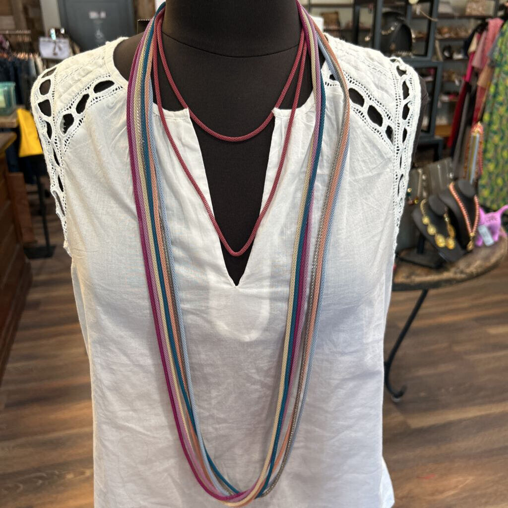 SIENNA METAL TUBE NECKLACE