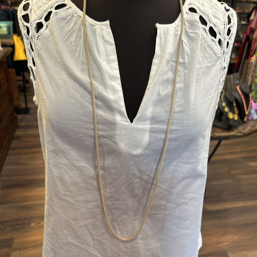 ECRU METAL TUBE NECKLACE