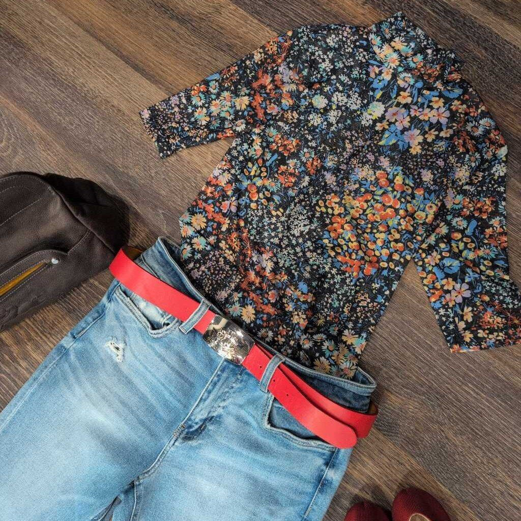 ANTHROPOLIGIE MESH 1/2 SLEEVE MOCK