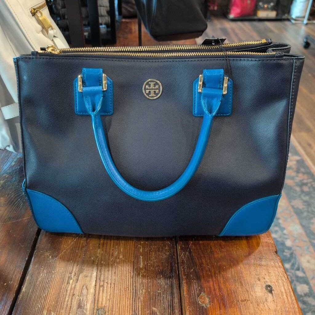 TORY BURCH ROBINSON COLOUR-BLOCK DOUBLE ZIP TOTE