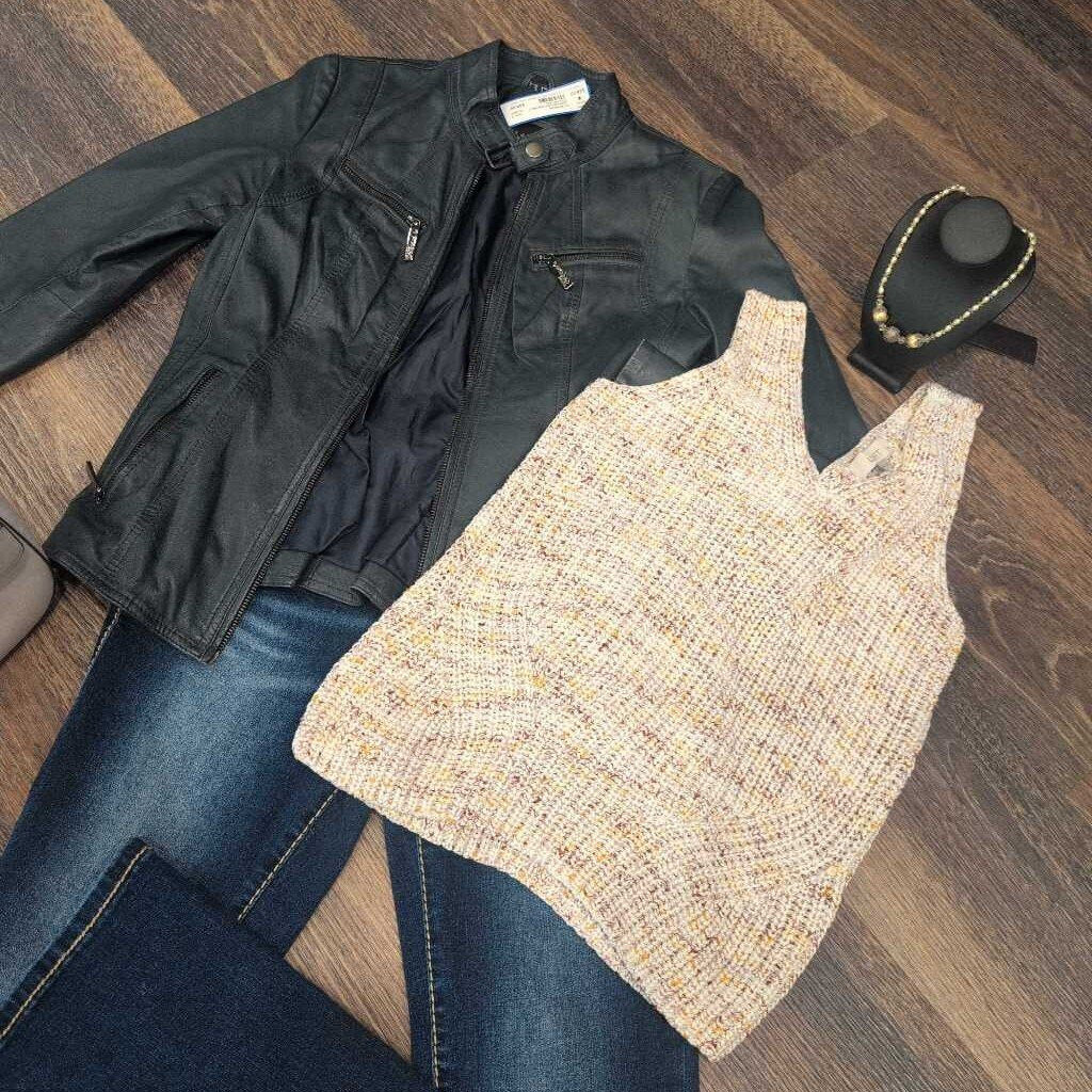 LOFT SLEEVELESS V NECK SWEATER