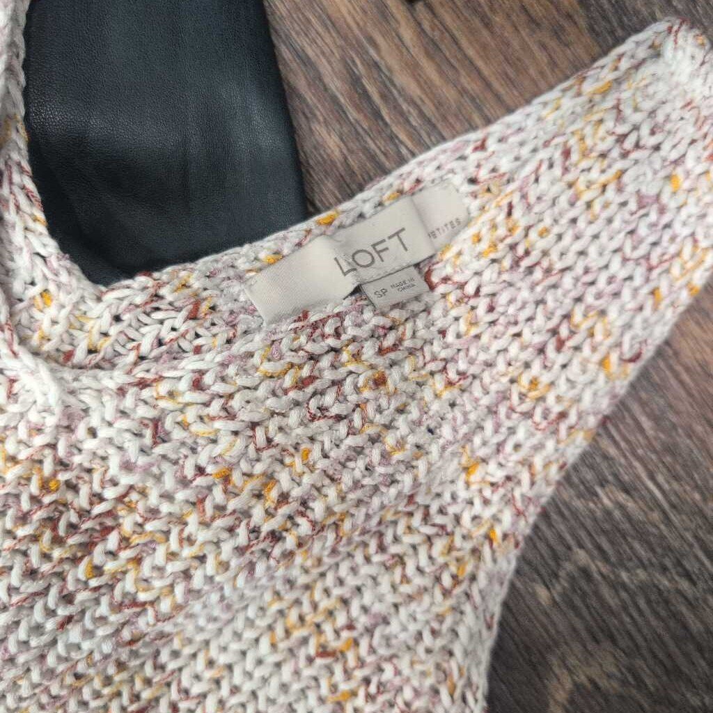 LOFT SLEEVELESS V NECK SWEATER