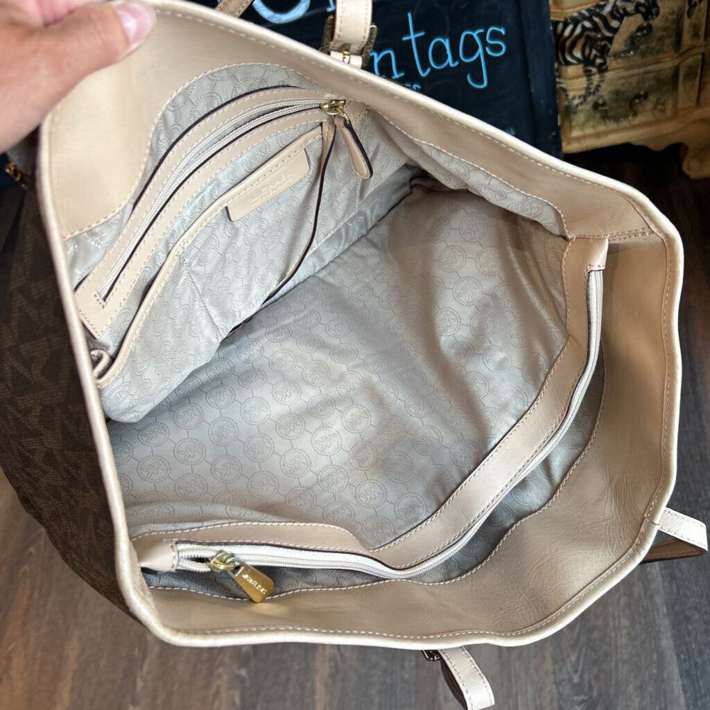 MICHAEL KORS JET SET TRAVEL SIGNATURE LOGO TOTE