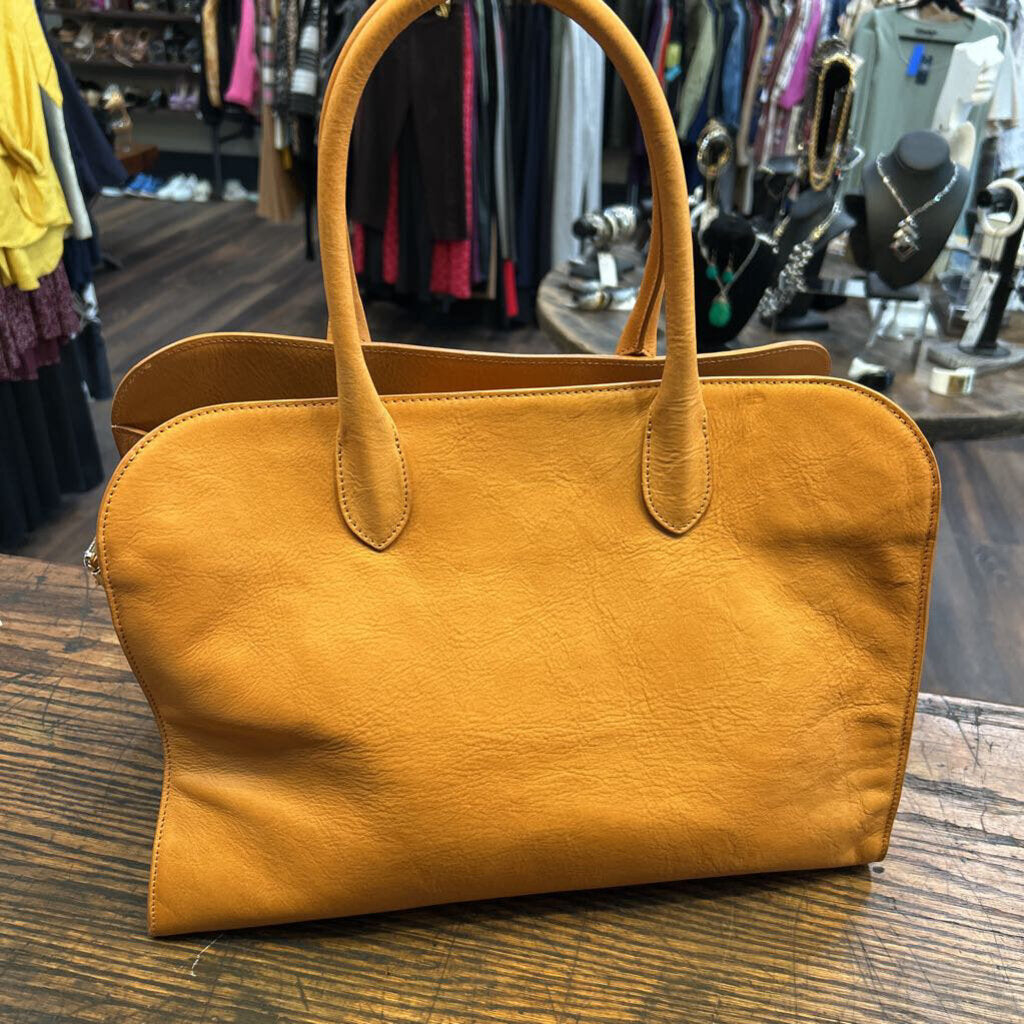 CLAUDIA FIRENZE ANNA LOU LEATHER SATCHEL TOTE