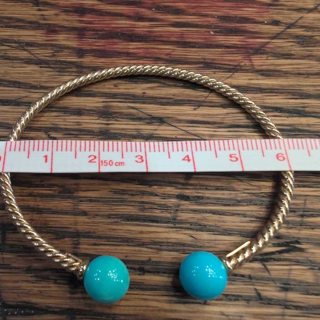 DAVID YURMAN SOLARI 18K GOLD TURQUOISE BRACELET